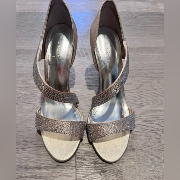 REVOLVE Shoes - NWOT Caparros Visae Gold Diamond Wrap Heels